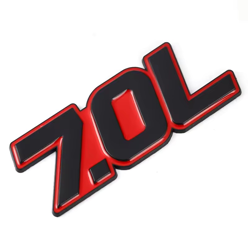 Zinc Alloy Metal Car Emblem Badge 4.0L 4.6L 5.0L 5.7L 6.0L 6.2L 6.4L 7.0L Netby