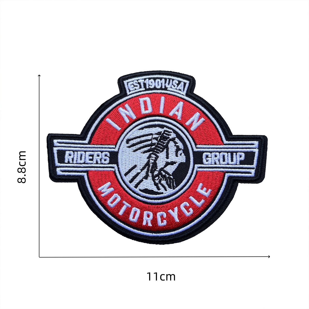 Embroidered Cloth Emblem Badge for Motorbike Motorcycle INDIAN Netby
