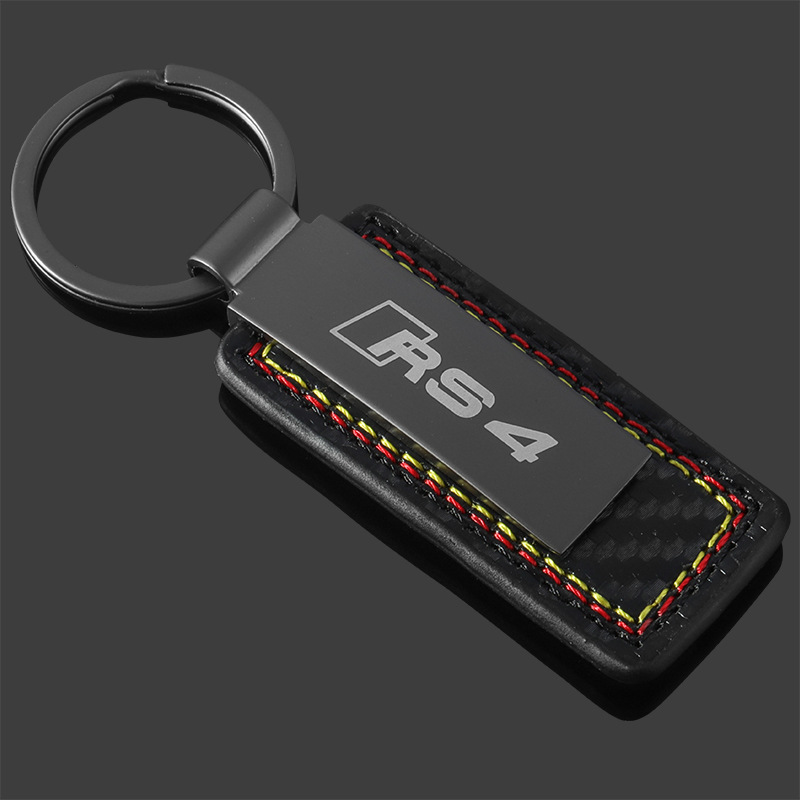 Carbon Fiber Car Logo Keychain Keyring Keyfob for Audi A3 A4L A5 A6L A7 A8L Q2L Q3 Q5 Q7 RS3 RS4 RS5 RS6 RS7 RS8 S3 S4 S5 S6 S7 S8 SQ3 SQ5 SQ7 Netby