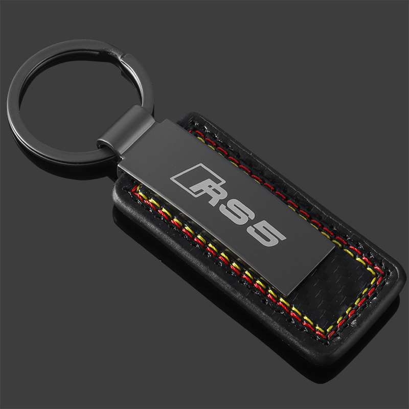 Carbon Fiber Car Logo Keychain Keyring Keyfob for Audi A3 A4L A5 A6L A7 A8L Q2L Q3 Q5 Q7 RS3 RS4 RS5 RS6 RS7 RS8 S3 S4 S5 S6 S7 S8 SQ3 SQ5 SQ7 Netby