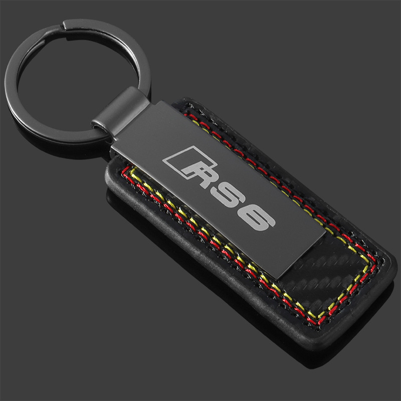Carbon Fiber Car Logo Keychain Keyring Keyfob for Audi A3 A4L A5 A6L A7 A8L Q2L Q3 Q5 Q7 RS3 RS4 RS5 RS6 RS7 RS8 S3 S4 S5 S6 S7 S8 SQ3 SQ5 SQ7 Netby