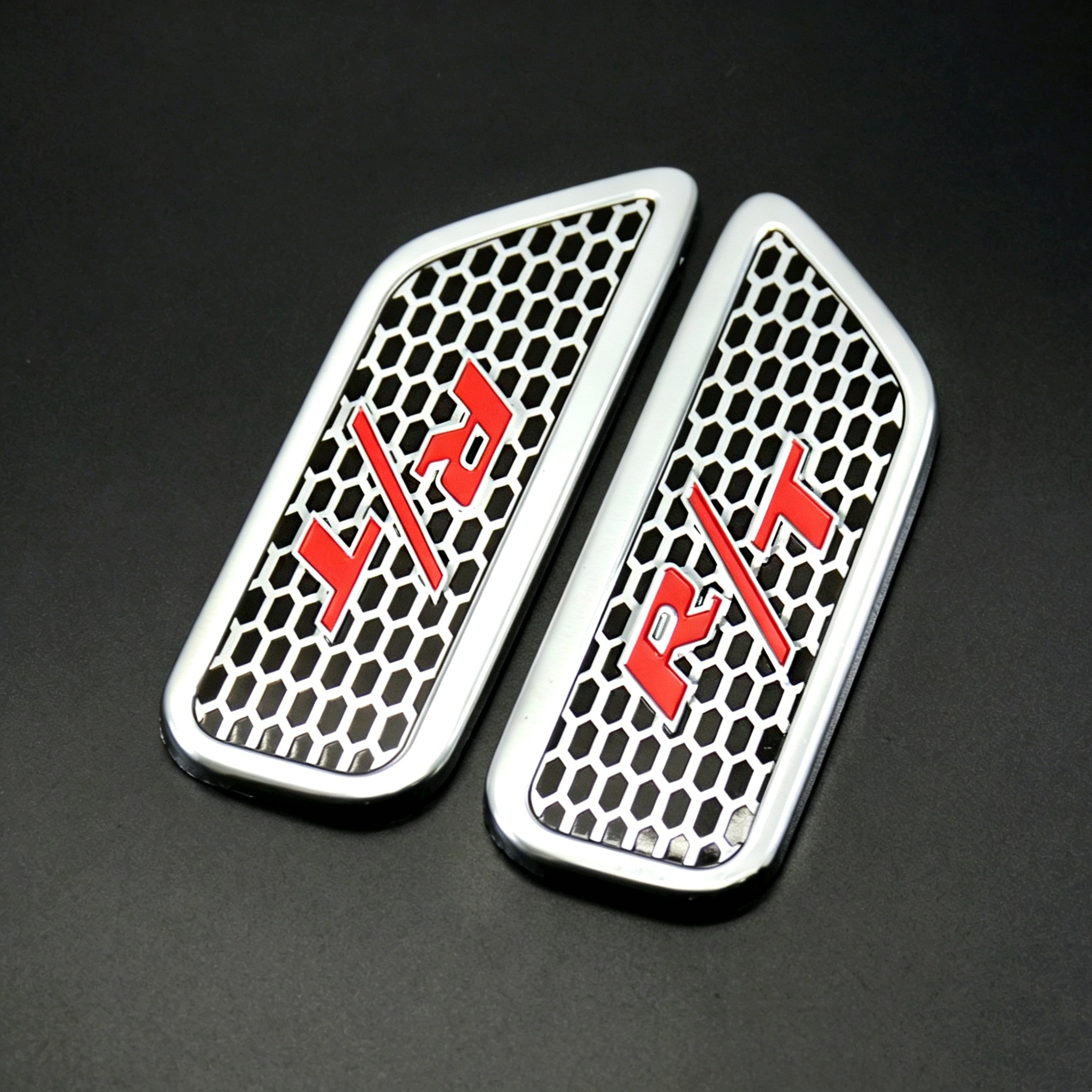 Aluminum Alloy Metal Car Side Air Vent Fender Emblem Badge for BMW M ACSCHNITZER BENZ AMG AUDI SLINE FORD RS ST VW ABT RLINE GTI MITSUBISHI RALLIART DODGE R/T SUBARU STI TOYOTA TRD NISSAN NISMO SPORT Netby