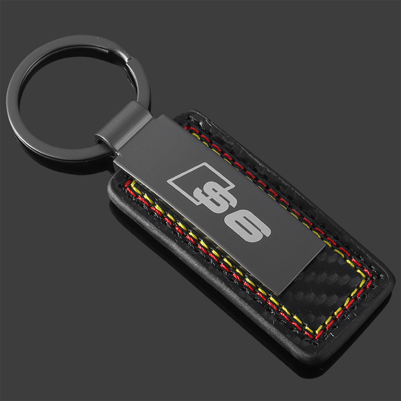 Carbon Fiber Car Logo Keychain Keyring Keyfob for Audi A3 A4L A5 A6L A7 A8L Q2L Q3 Q5 Q7 RS3 RS4 RS5 RS6 RS7 RS8 S3 S4 S5 S6 S7 S8 SQ3 SQ5 SQ7 Netby