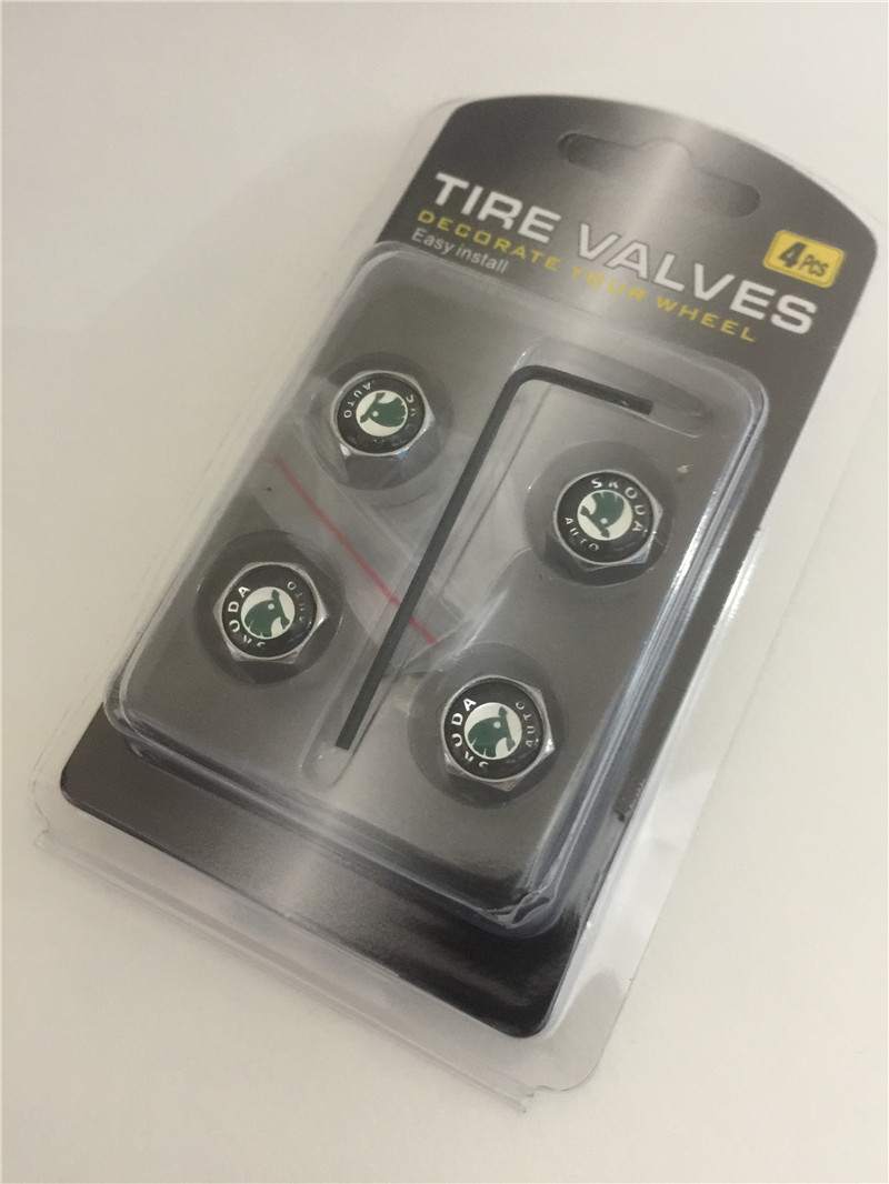 Metal Car Wheel Tire Valve Cap Anti Dust Theft With Logo Silver Color Netby