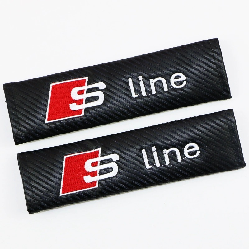 Carbon Fiber Style Car Seat Belt Cover for Audi Benz BMW Corvette VW SKODA Alfa Romeo Netby