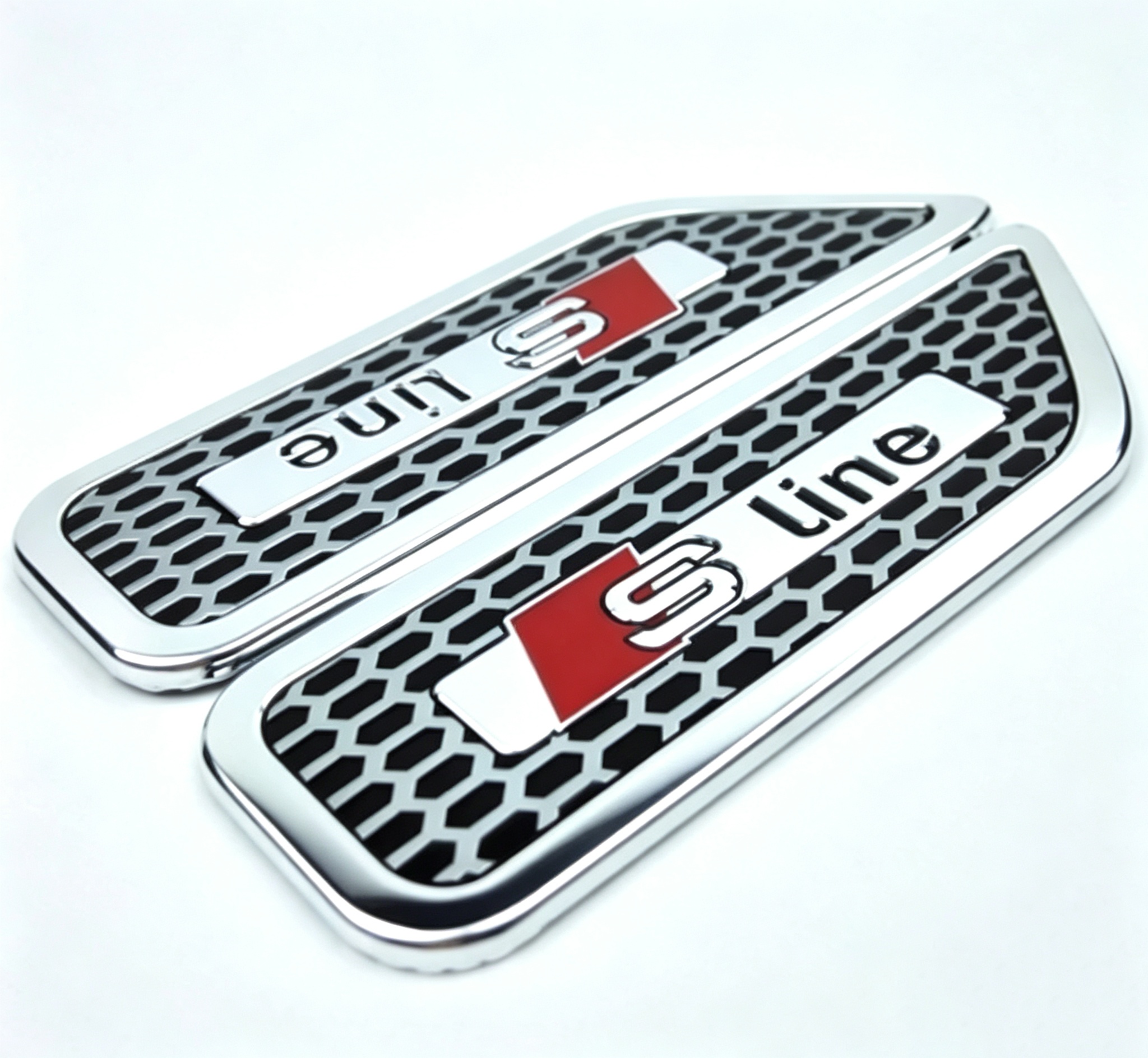 Aluminum Alloy Metal Car Side Air Vent Fender Emblem Badge for BMW M ACSCHNITZER BENZ AMG AUDI SLINE FORD RS ST VW ABT RLINE GTI MITSUBISHI RALLIART DODGE R/T SUBARU STI TOYOTA TRD NISSAN NISMO SPORT Netby