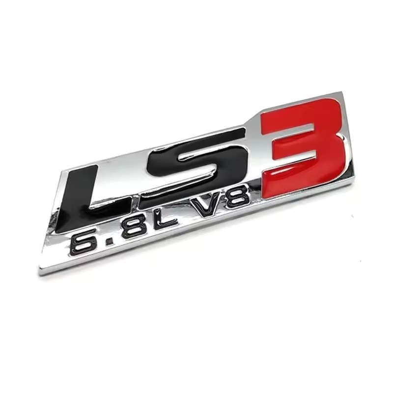 Zinc Alloy Metal Car Emblem Badge LT1 LT9 LS1 LS2 LS3 LS6 LSX V8 5.7L 6.2L 6.8L 7.4L Netby
