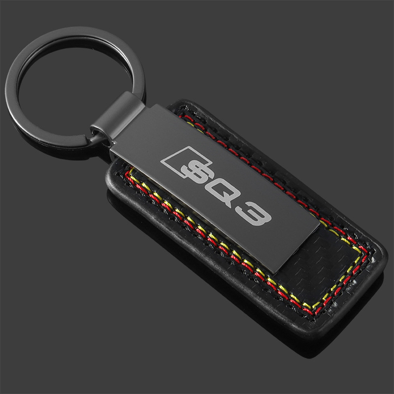 Carbon Fiber Car Logo Keychain Keyring Keyfob for Audi A3 A4L A5 A6L A7 A8L Q2L Q3 Q5 Q7 RS3 RS4 RS5 RS6 RS7 RS8 S3 S4 S5 S6 S7 S8 SQ3 SQ5 SQ7 Netby