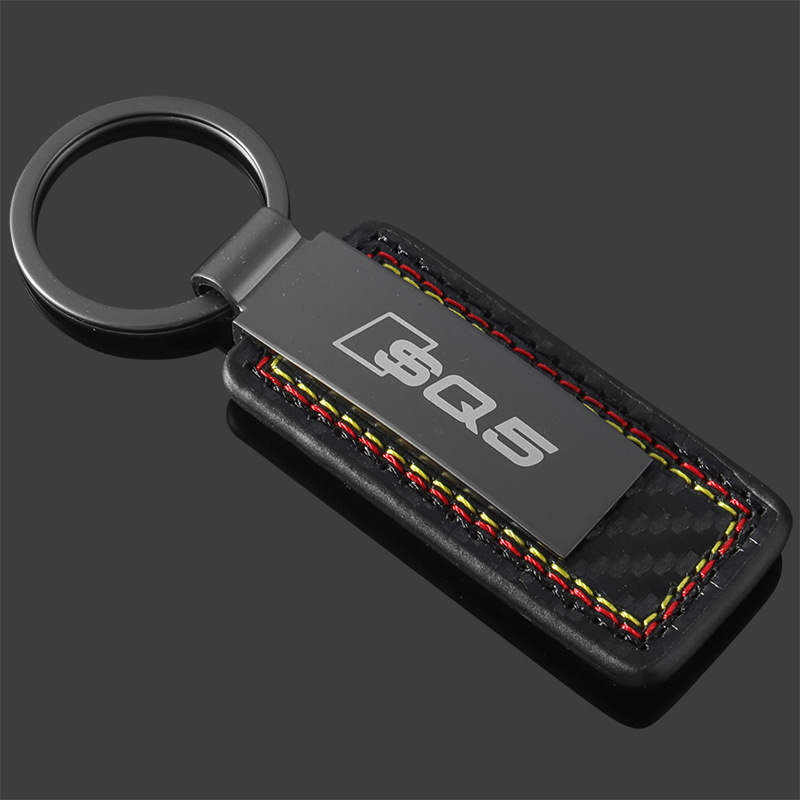 Carbon Fiber Car Logo Keychain Keyring Keyfob for Audi A3 A4L A5 A6L A7 A8L Q2L Q3 Q5 Q7 RS3 RS4 RS5 RS6 RS7 RS8 S3 S4 S5 S6 S7 S8 SQ3 SQ5 SQ7 Netby