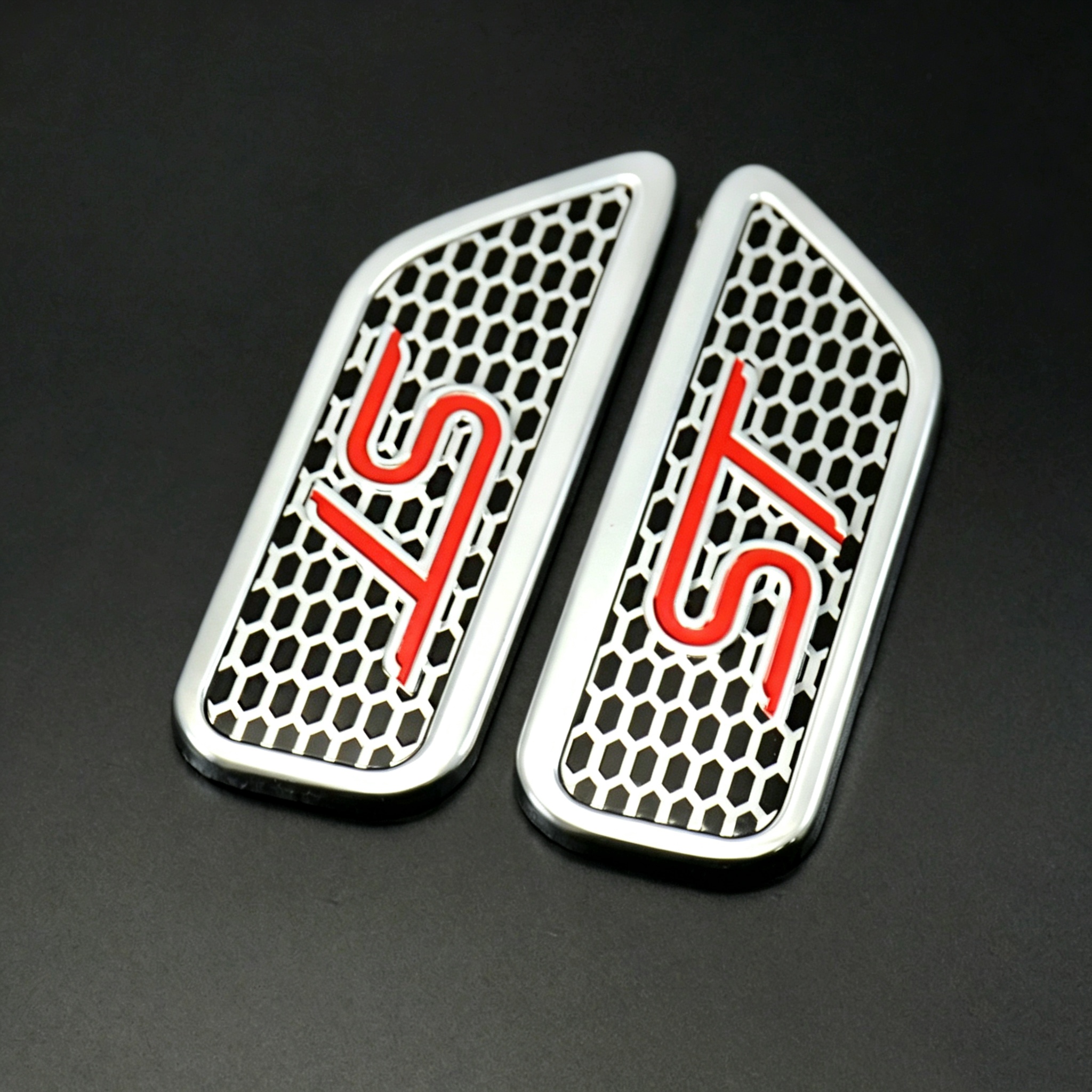 Aluminum Alloy Metal Car Side Air Vent Fender Emblem Badge for BMW M ACSCHNITZER BENZ AMG AUDI SLINE FORD RS ST VW ABT RLINE GTI MITSUBISHI RALLIART DODGE R/T SUBARU STI TOYOTA TRD NISSAN NISMO SPORT Netby