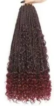 Goddess Box Braids Synthetic Fiber Crochet Hair 15 Strands/pack Dreadlocks Netby