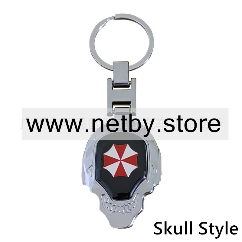 Metal H Buckle Skull Keyring Keychain Keyfob with Logo BMW AUDI BENZ VOLKSWAGEN SKODA TOYOTA BUICK CHEVROLET  Netby