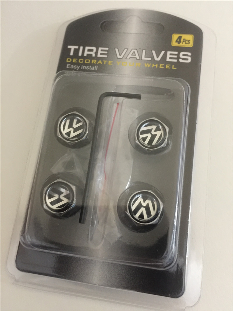 Metal Car Wheel Tire Valve Cap Anti Dust Theft With Logo Silver Color Netby