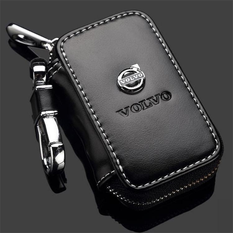 Black Color Leather Car Remote Key Wallet for KIA AUDI BENZ BMW BUICK PORSCHE VW VOLVO JAGUAR CHEVROLET FORD Netby