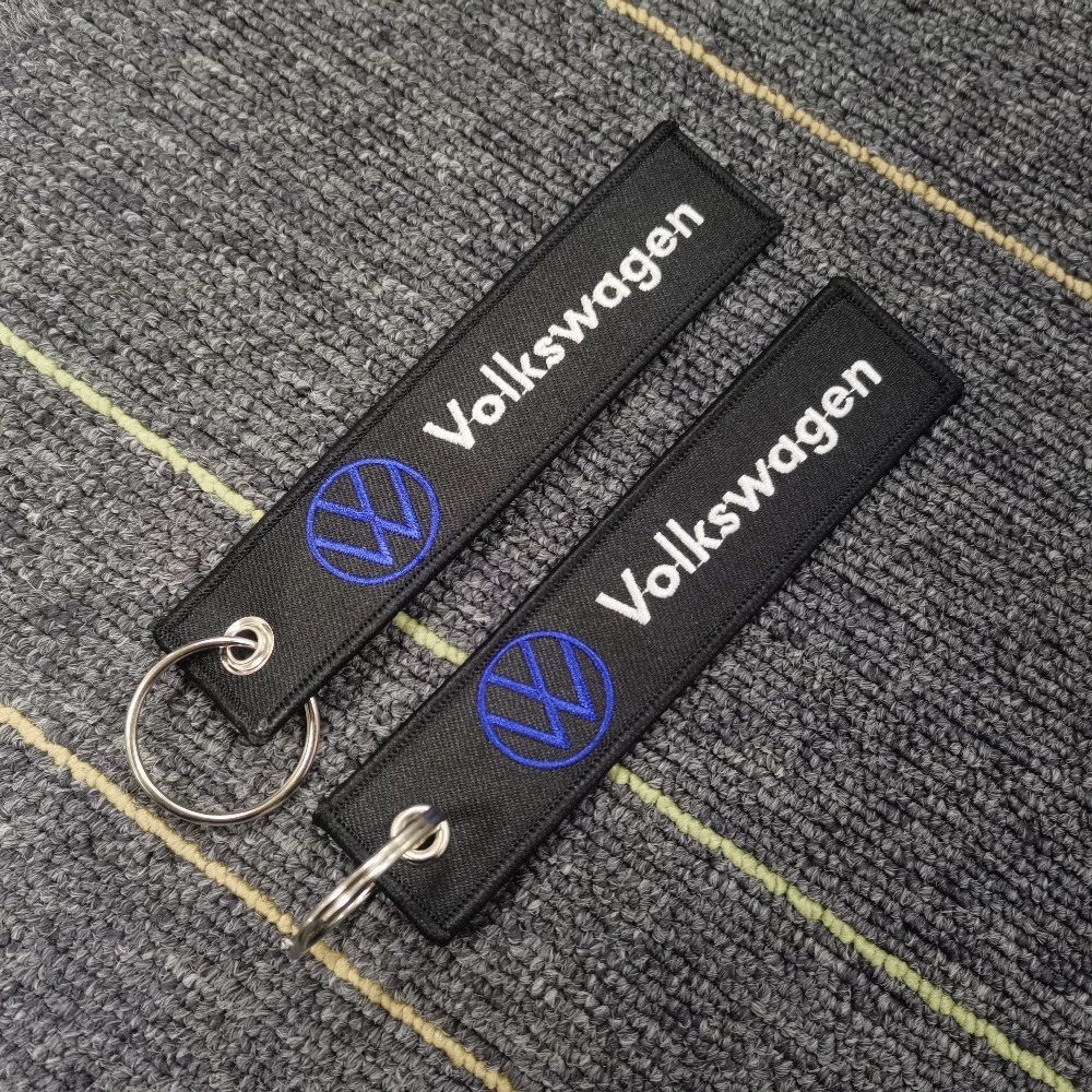 Mercedes Benz AMG BMW CADILLAC PORSCHE FERRARI AUDI ALFA ROMEO DODGE FIAT SKODA VW Cloth Keychain Logo Keyring Keyfob Netby