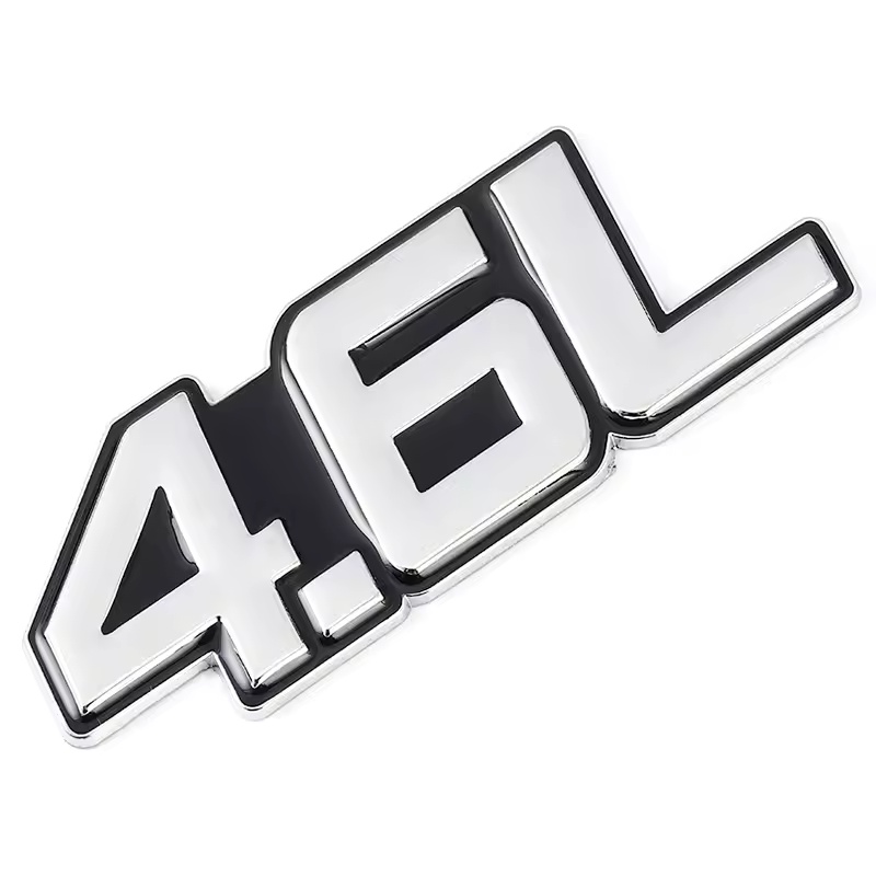 Zinc Alloy Metal Car Emblem Badge 4.0L 4.6L 5.0L 5.7L 6.0L 6.2L 6.4L 7.0L Netby