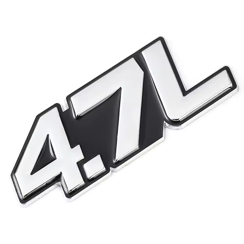 Zinc Alloy Metal Car Emblem Badge 4.0L 4.6L 5.0L 5.7L 6.0L 6.2L 6.4L 7.0L Netby