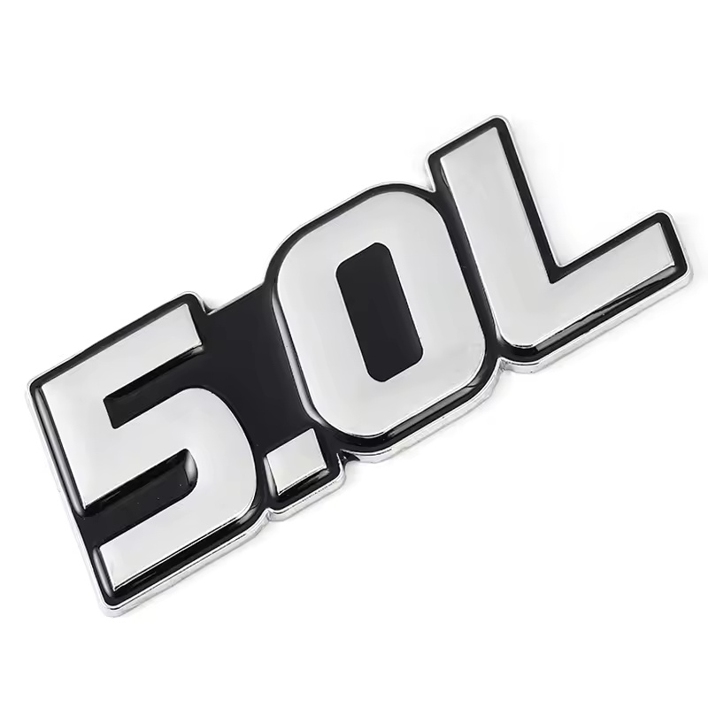 Zinc Alloy Metal Car Emblem Badge 4.0L 4.6L 5.0L 5.7L 6.0L 6.2L 6.4L 7.0L Netby