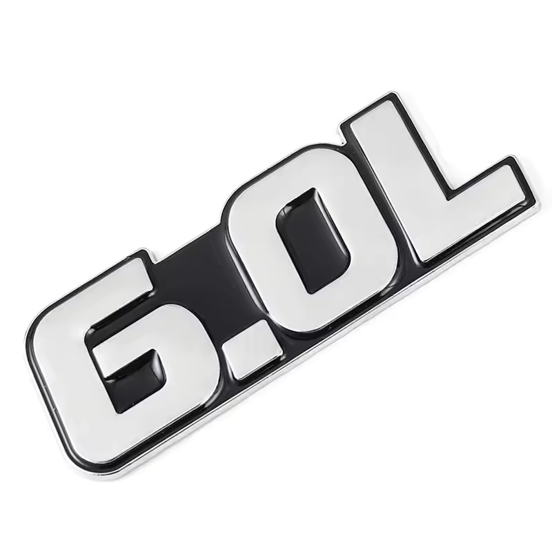 Zinc Alloy Metal Car Emblem Badge 4.0L 4.6L 5.0L 5.7L 6.0L 6.2L 6.4L 7.0L Netby