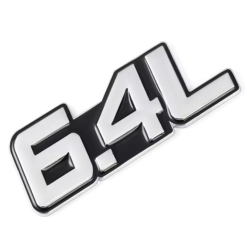 Zinc Alloy Metal Car Emblem Badge 4.0L 4.6L 5.0L 5.7L 6.0L 6.2L 6.4L 7.0L Netby