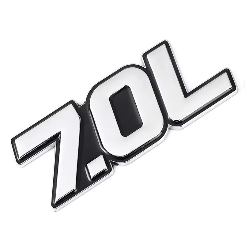 Zinc Alloy Metal Car Emblem Badge 4.0L 4.6L 5.0L 5.7L 6.0L 6.2L 6.4L 7.0L Netby