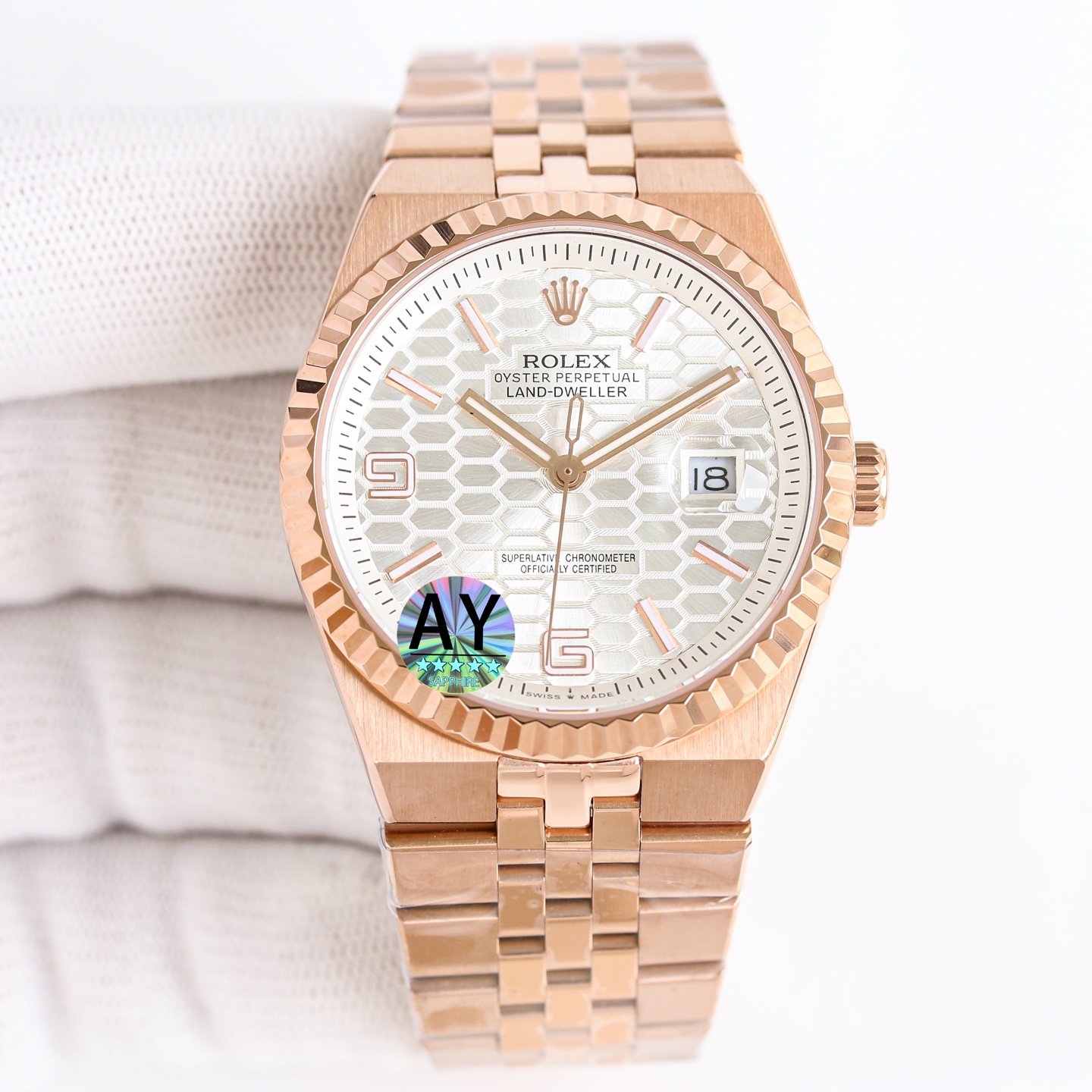 Replica Rolex Land-Dweller Wrist Watch 7135 Movement Sapphire Glass 904 Stainless Bracelet & Case Automatic Netby