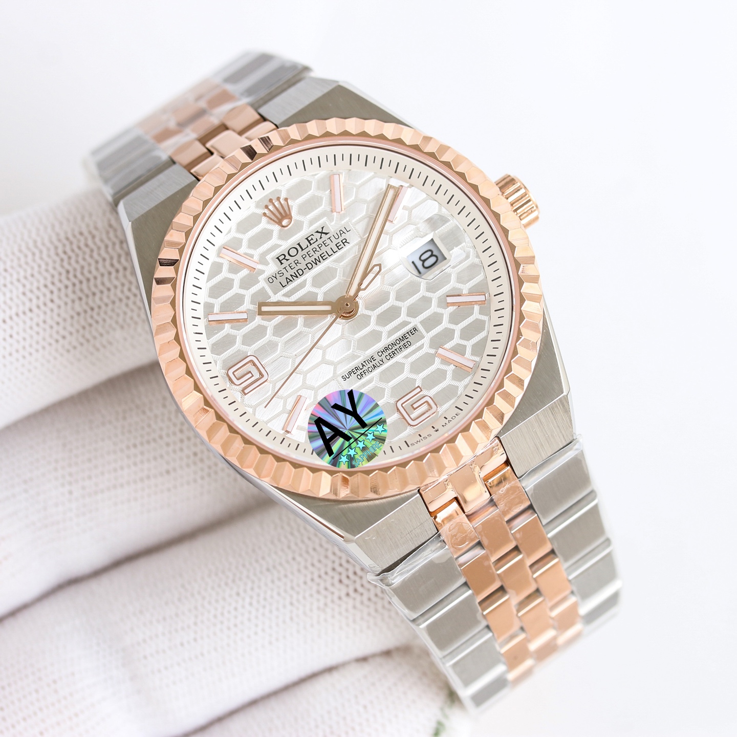 Replica Rolex Land-Dweller Wrist Watch 7135 Movement Sapphire Glass 904 Stainless Bracelet & Case Automatic Netby