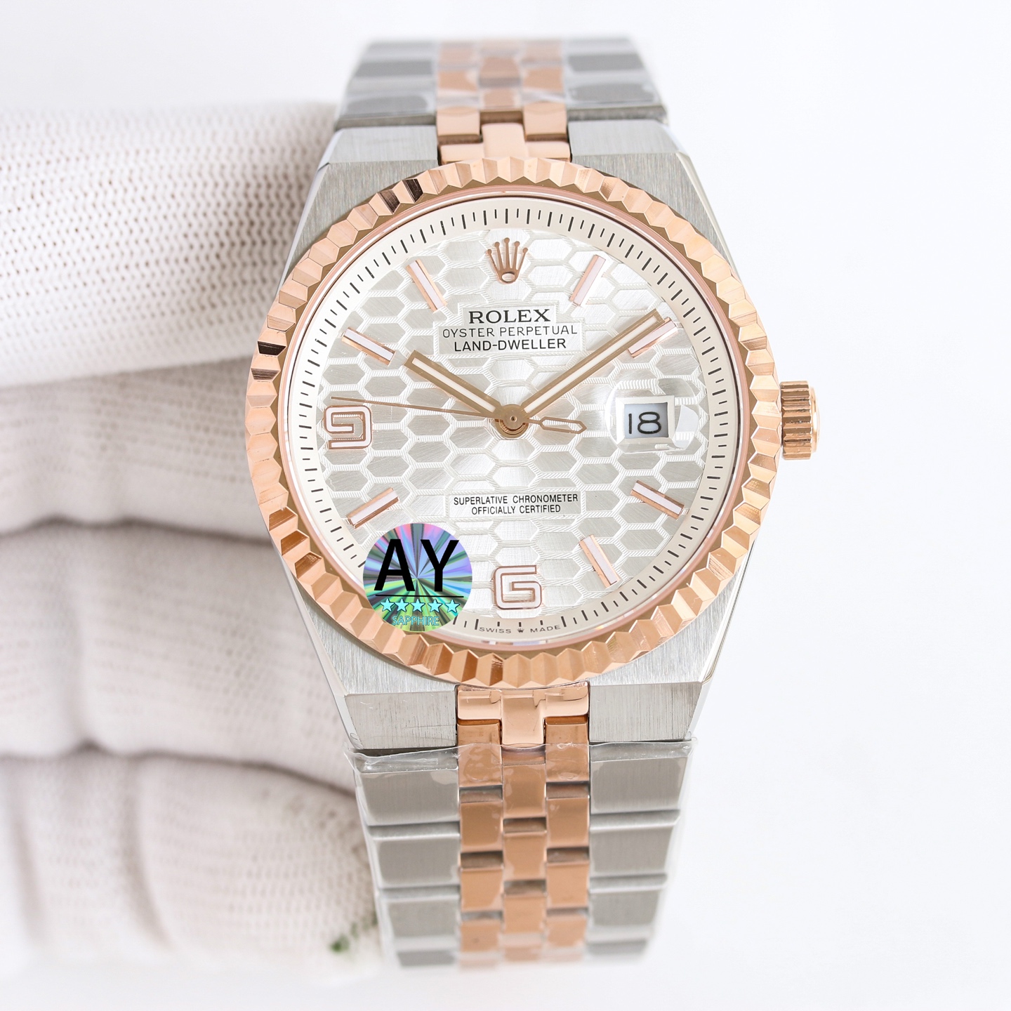 Replica Rolex Land-Dweller Wrist Watch 7135 Movement Sapphire Glass 904 Stainless Bracelet & Case Automatic Netby