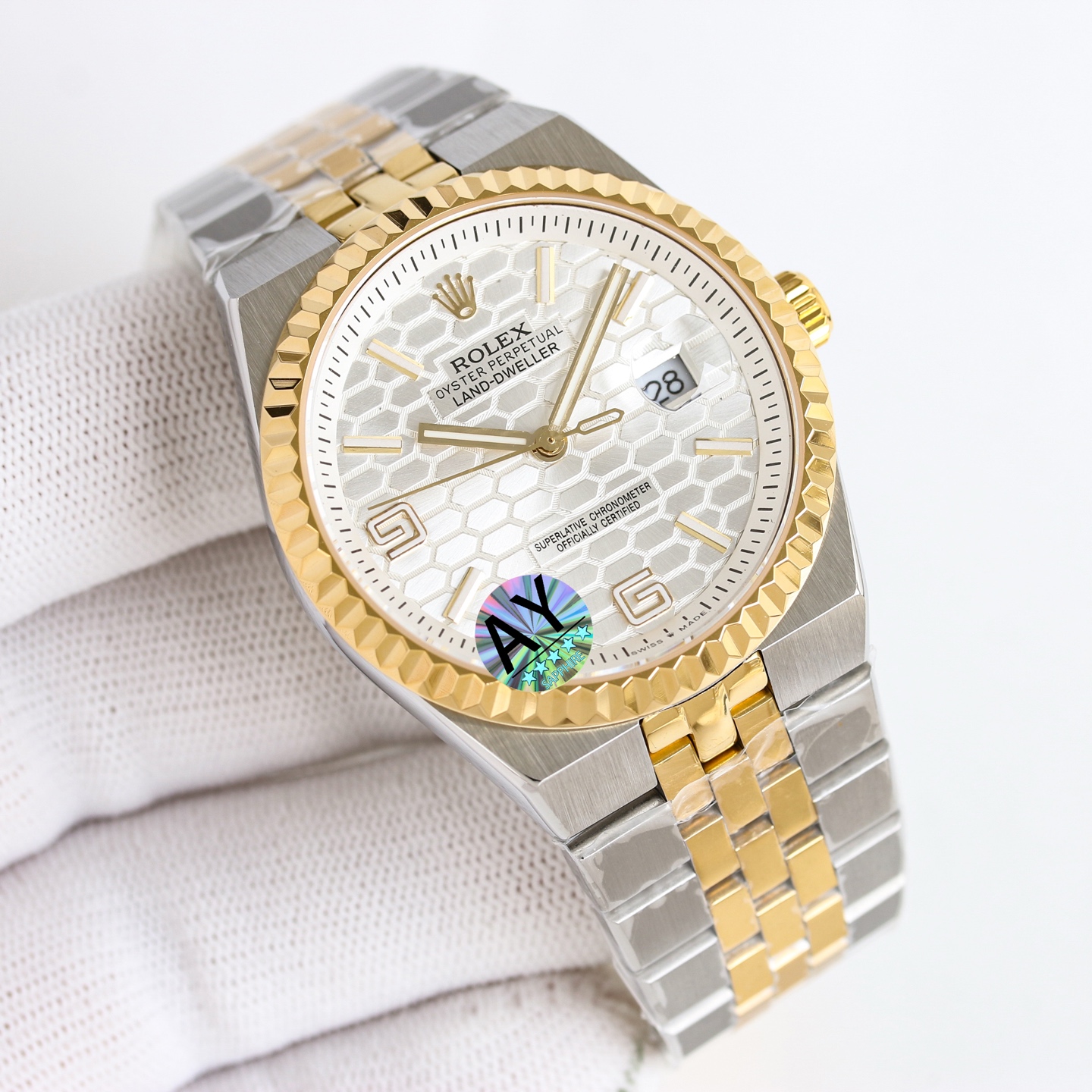 Replica Rolex Land-Dweller Wrist Watch 7135 Movement Sapphire Glass 904 Stainless Bracelet & Case Automatic Netby