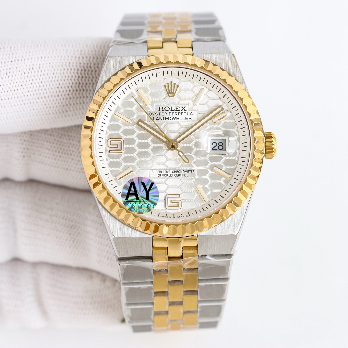 Replica Rolex Land-Dweller Wrist Watch 7135 Movement Sapphire Glass 904 Stainless Bracelet & Case Automatic Netby