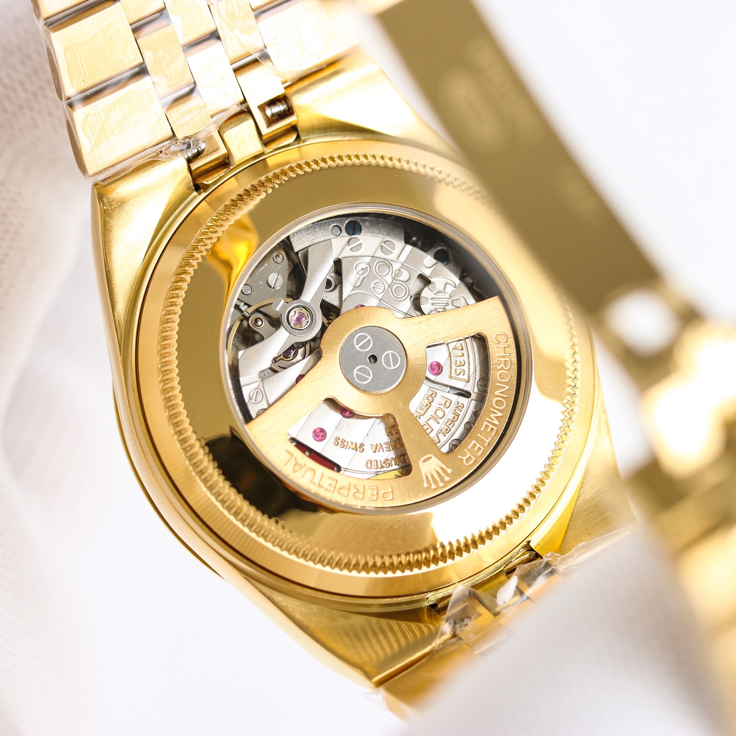 Replica Rolex Land-Dweller Wrist Watch 7135 Movement Sapphire Glass Golden Color 904 Stainless Watch Band & Case Automatic Netby