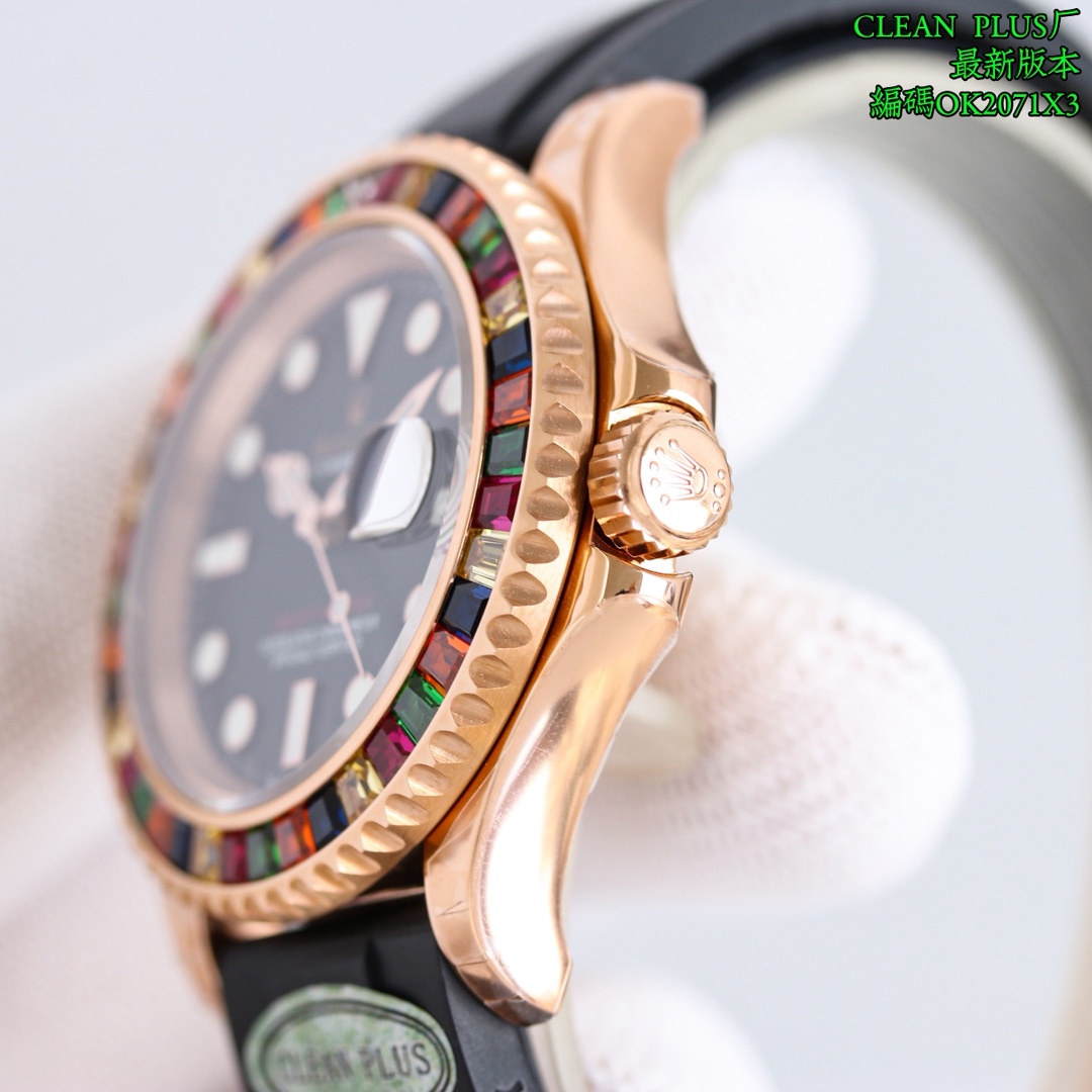 Replica Rolex Yacht-Master Rainbow Wrist Watch 3235 Movement Sapphire Glass Candy Model Automatic Netby