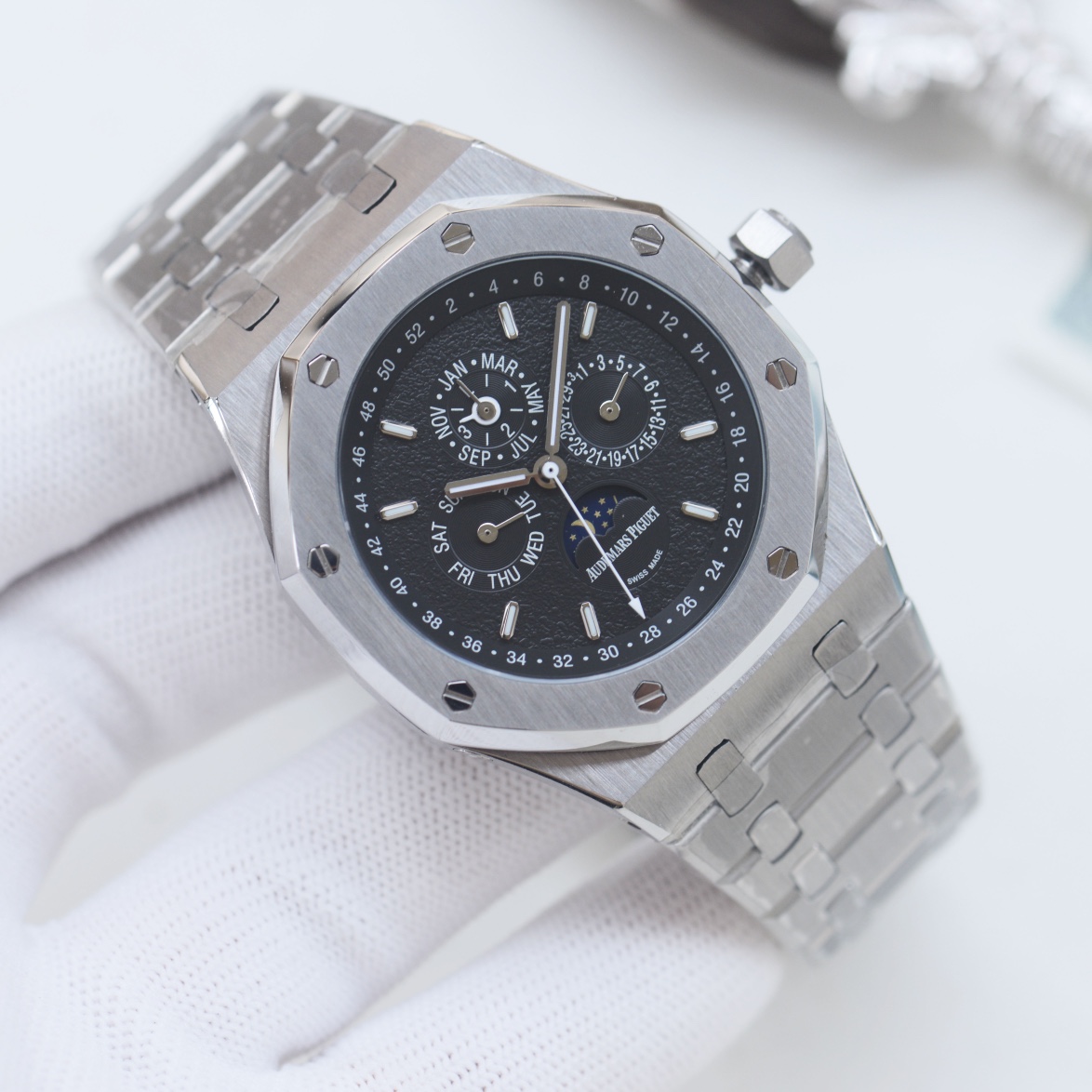 AP AUDEMARS PIGUET Royal Oak Wrist Watch 3841 Movement Crystal Glass Stainless Watch Band & Case Automatic Netby