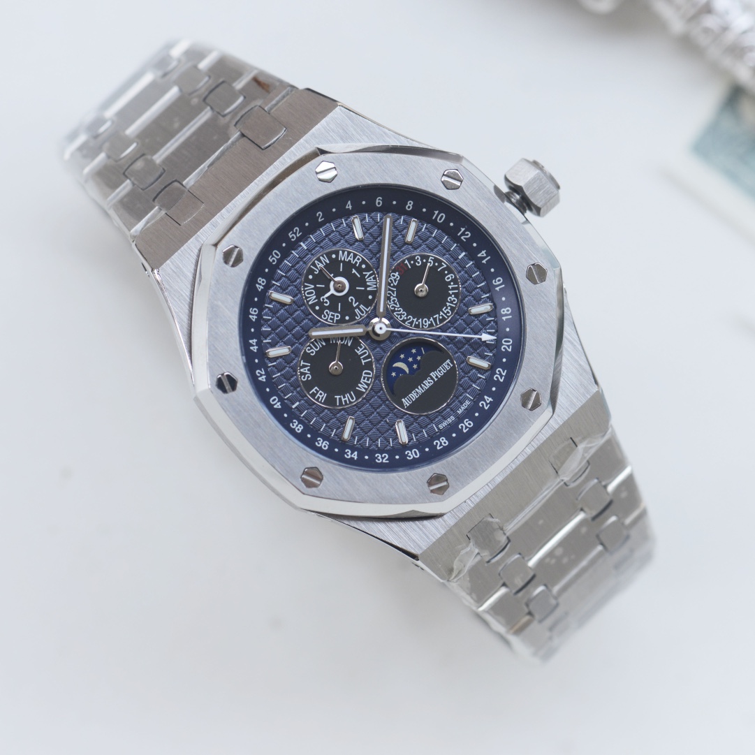 AP AUDEMARS PIGUET Royal Oak Wrist Watch 3841 Movement Crystal Glass Stainless Watch Band & Case Dark Blue Dial Plate Automatic Netby