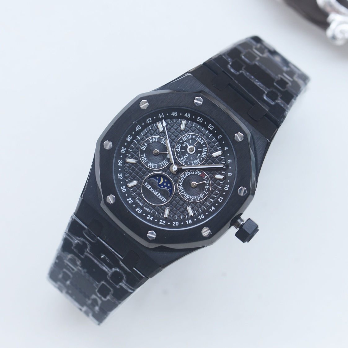 AP AUDEMARS PIGUET Royal Oak Wrist Watch 3841 Movement Crystal Glass Stainless Watch Band & Case Black Dial Plate Automatic Netby