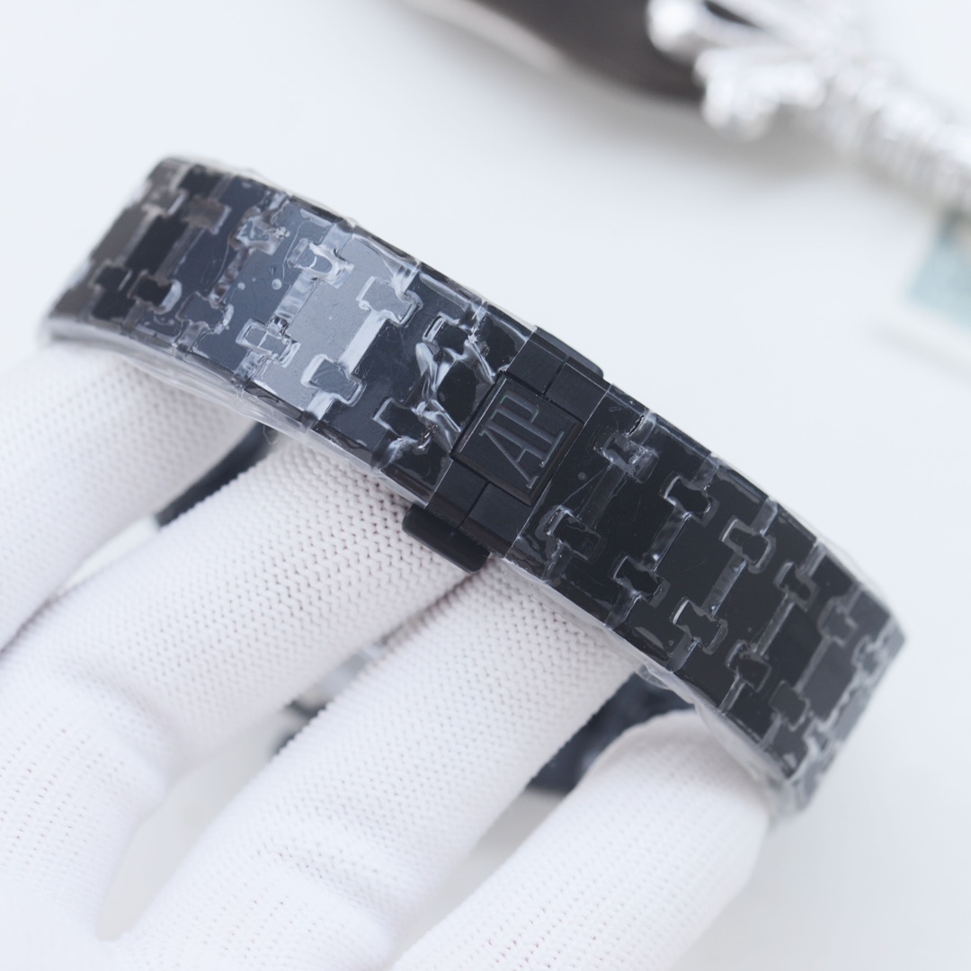 AP AUDEMARS PIGUET Royal Oak Wrist Watch 3841 Movement Crystal Glass Stainless Watch Band & Case Black Dial Plate Automatic Netby