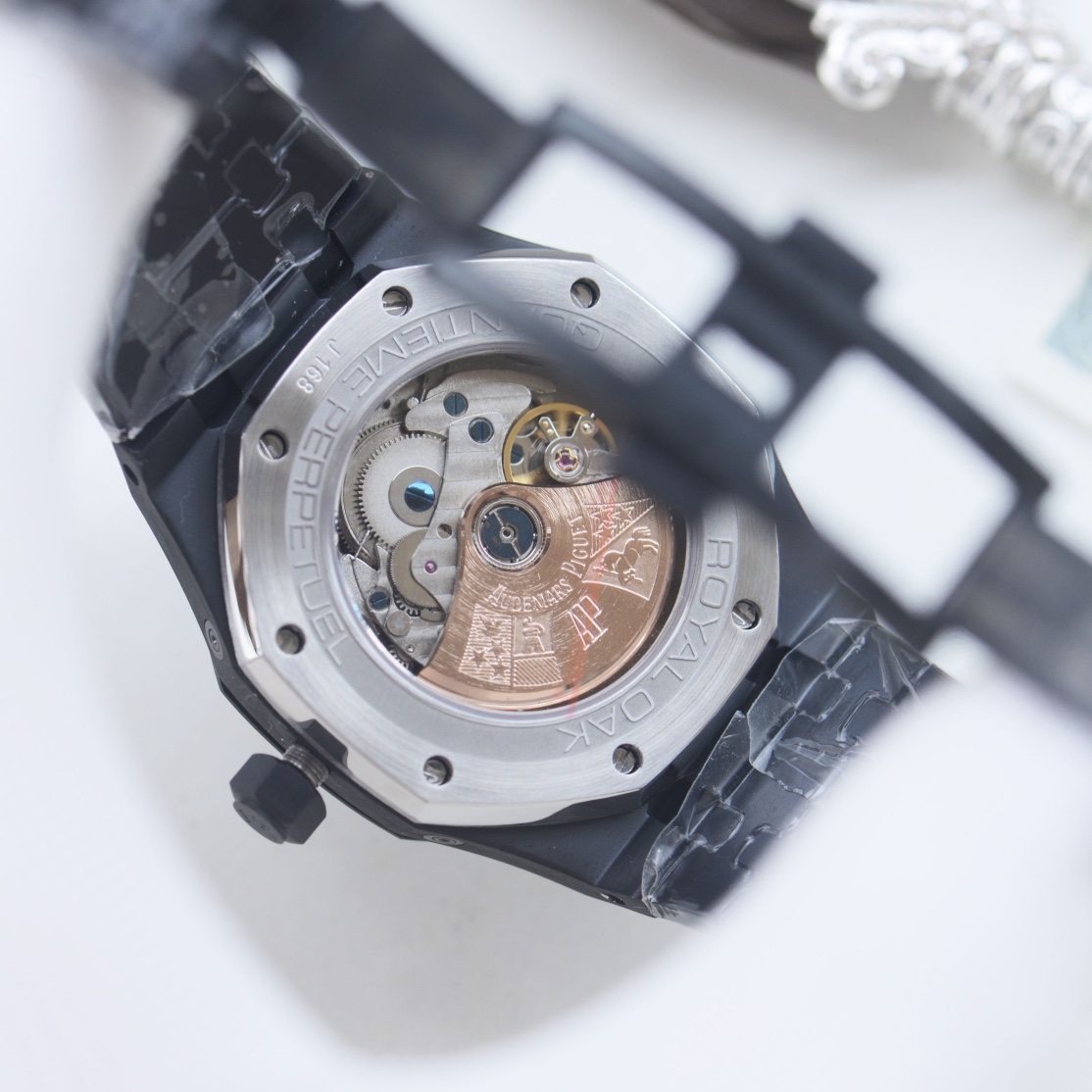 AP AUDEMARS PIGUET Royal Oak Wrist Watch 3841 Movement Crystal Glass Stainless Watch Band & Case Black Dial Plate Automatic Netby
