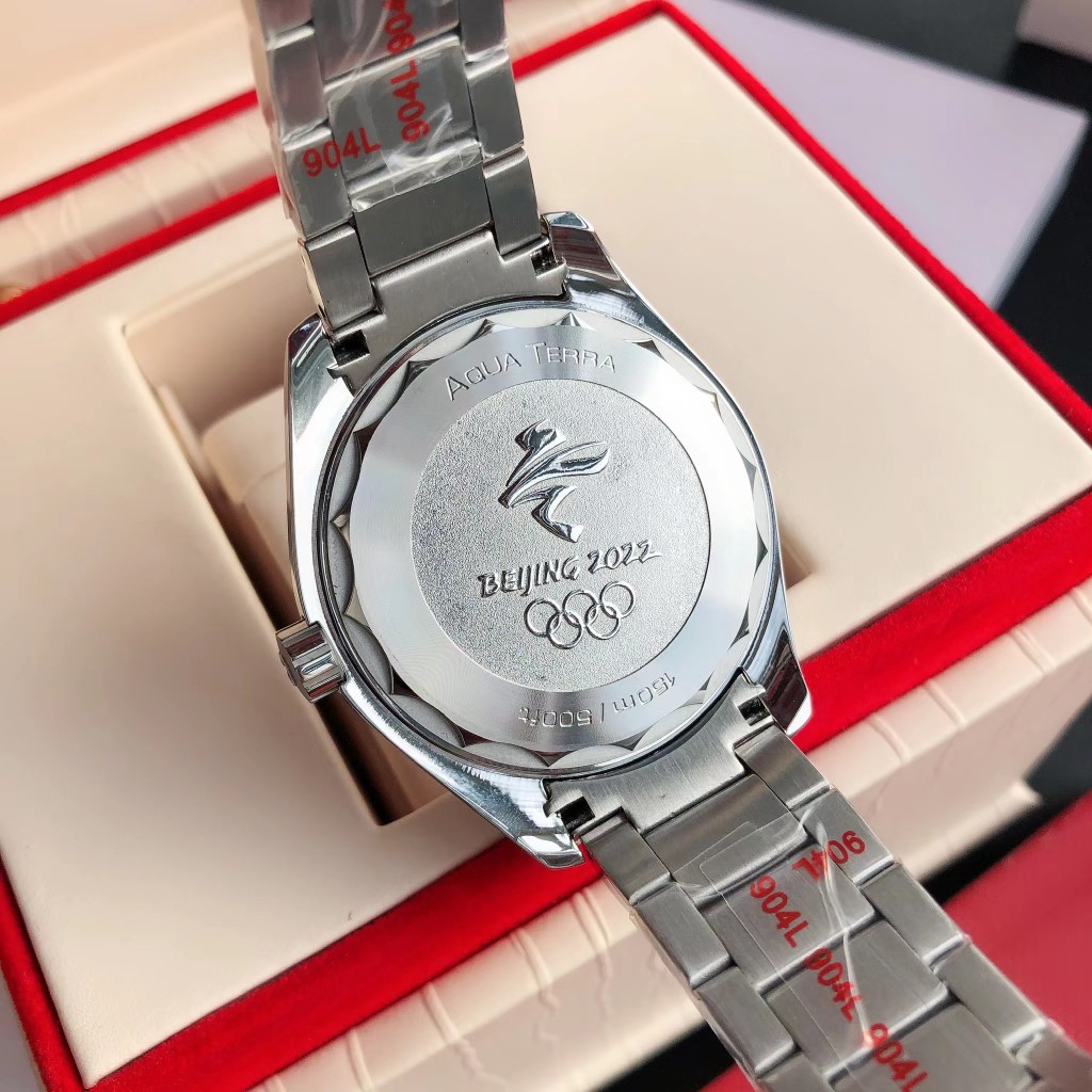 OMEGA SEAMASTER Aqua Terra Wrist Watch 8215 Movement Crystal Glass Stainless Watch Band & Case White Dial Plate Automatic Netby