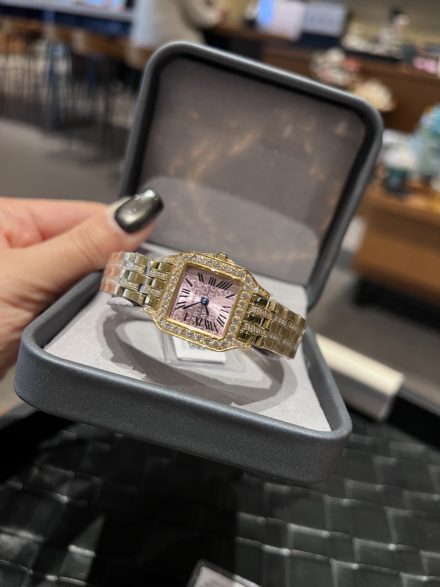 Cartier Wrist Quartz Watch Sapphire Glass Stainless Steel Watch Band Netby