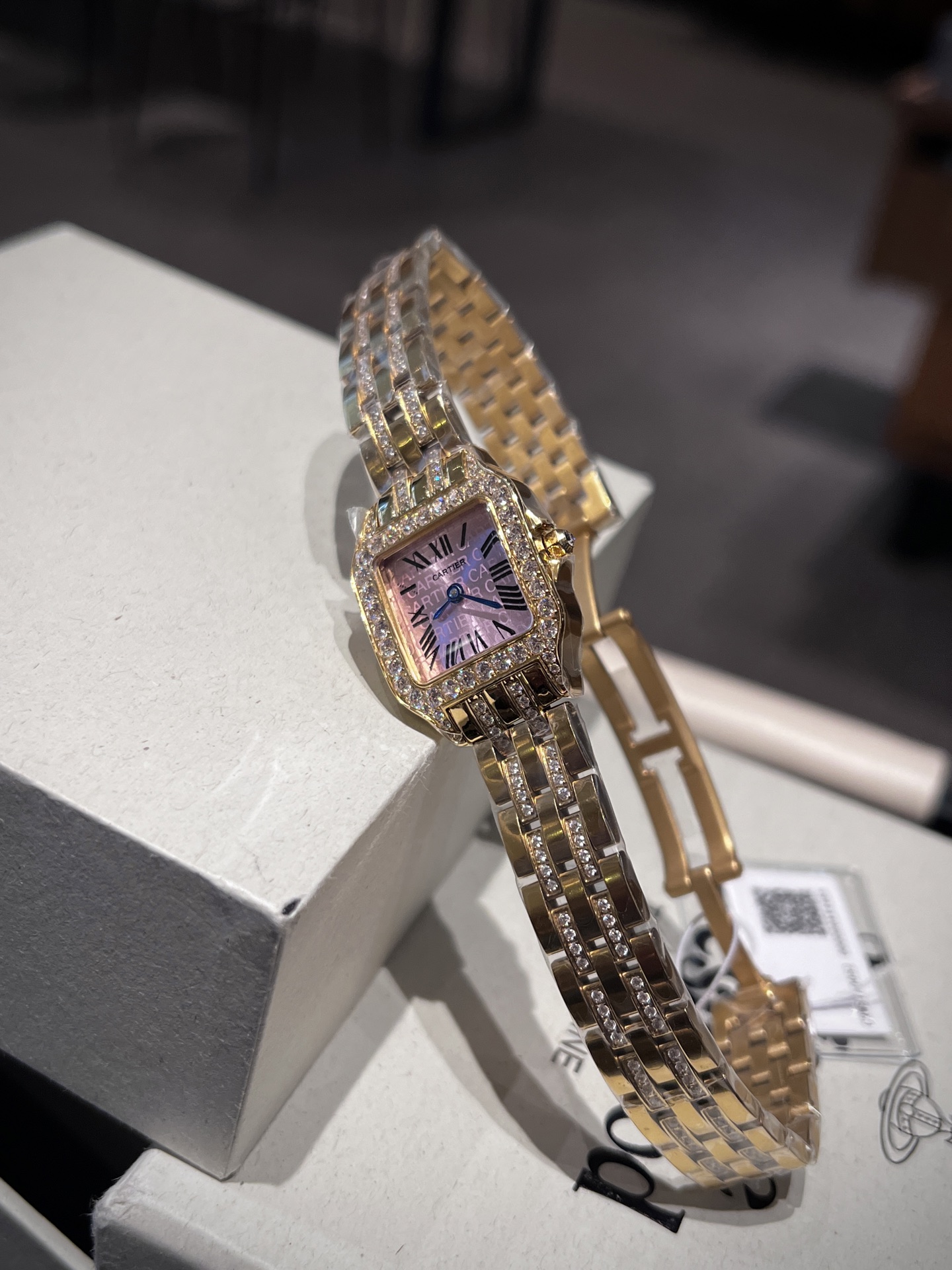 Cartier Wrist Quartz Watch Sapphire Glass Stainless Steel Watch Band Netby