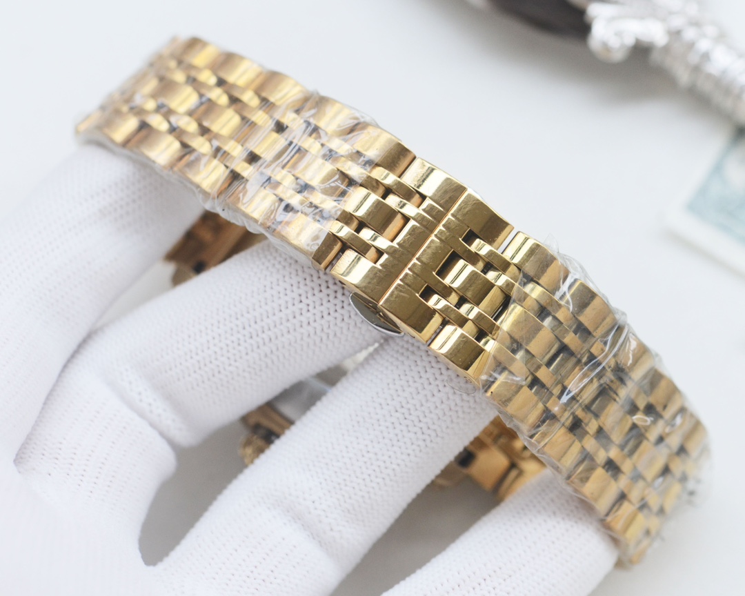 Cartier Wrist Automatic Watch Fisheye Glass Golden Color Stainless Steel Watch Band Netby