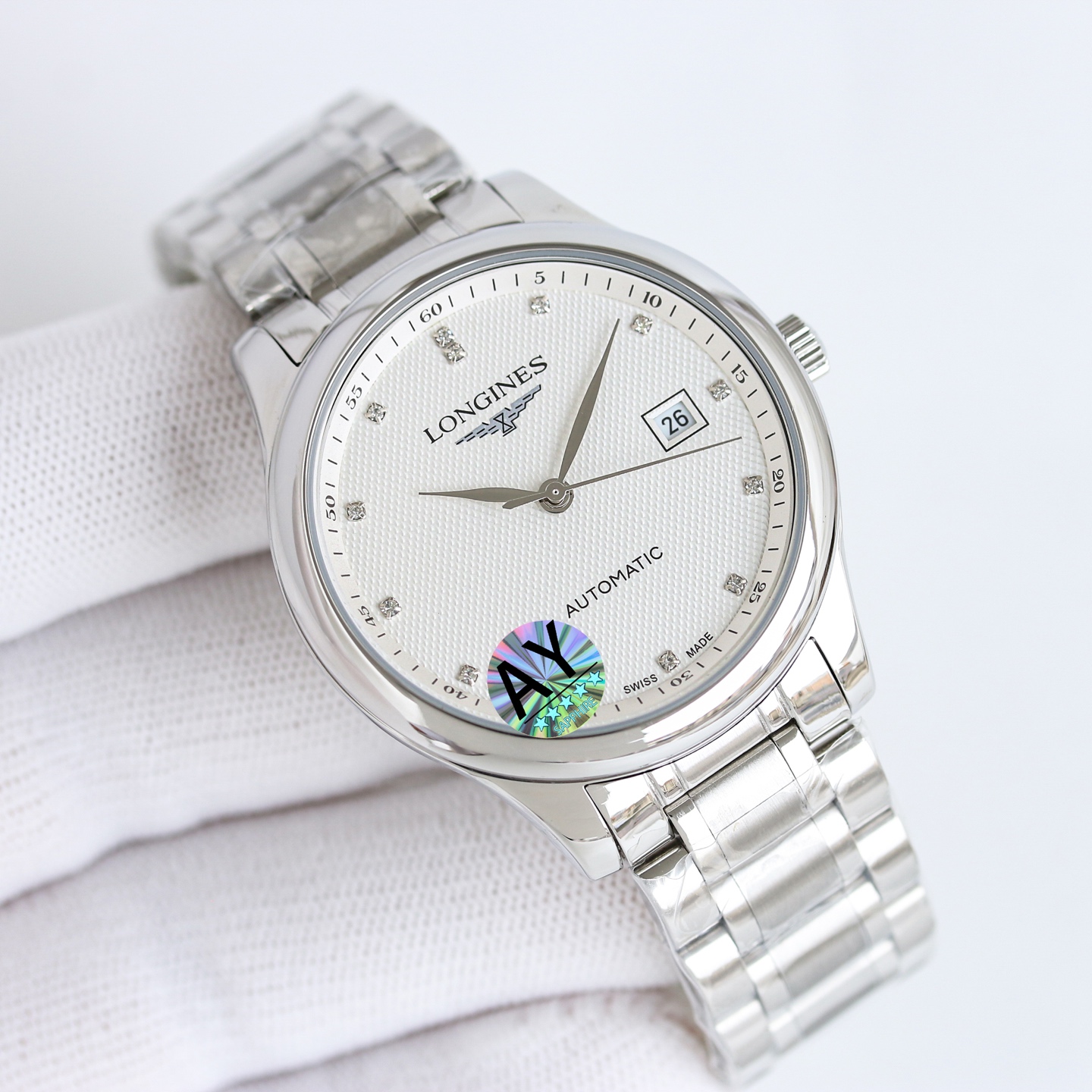 Cartier Wrist Automatic Watch Sapphire Glass Silver Color Stainless Steel Watch Band Netby