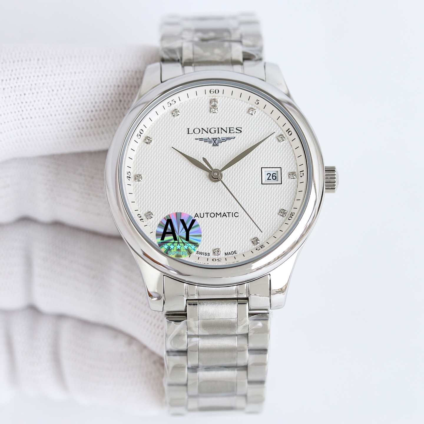 Cartier Wrist Automatic Watch Sapphire Glass Silver Color Stainless Steel Watch Band Netby