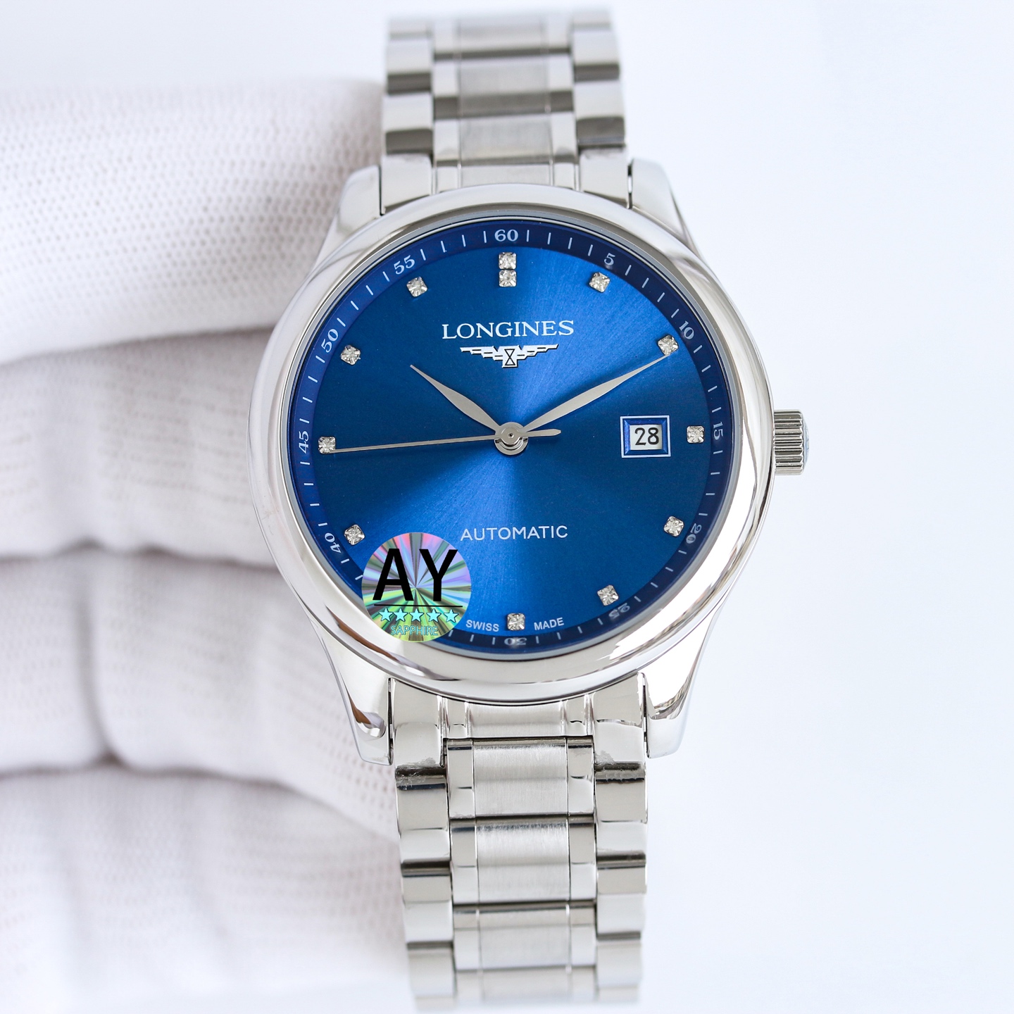 Cartier Wrist Automatic Watch Sapphire Glass Silver Color Stainless Steel Watch Band Netby