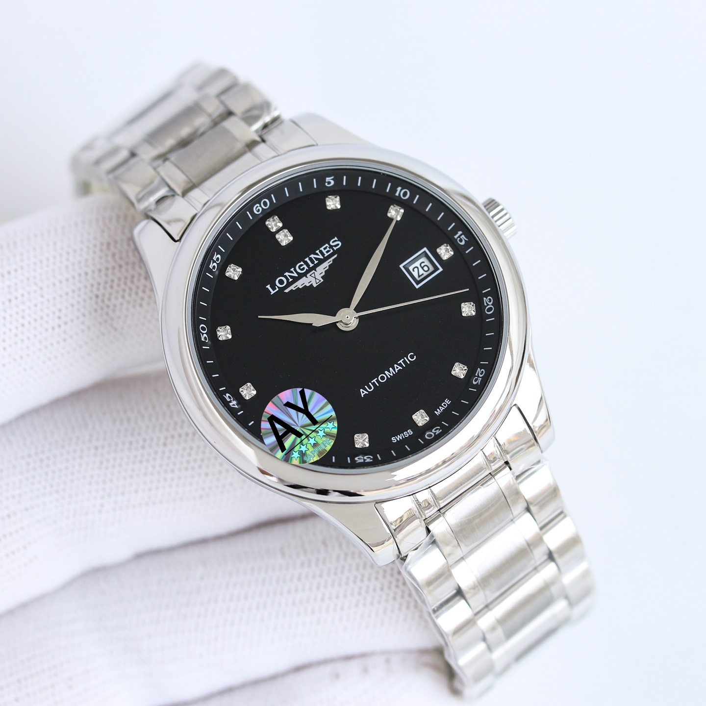 Cartier Wrist Automatic Watch Sapphire Glass Silver Color Stainless Steel Watch Band Netby