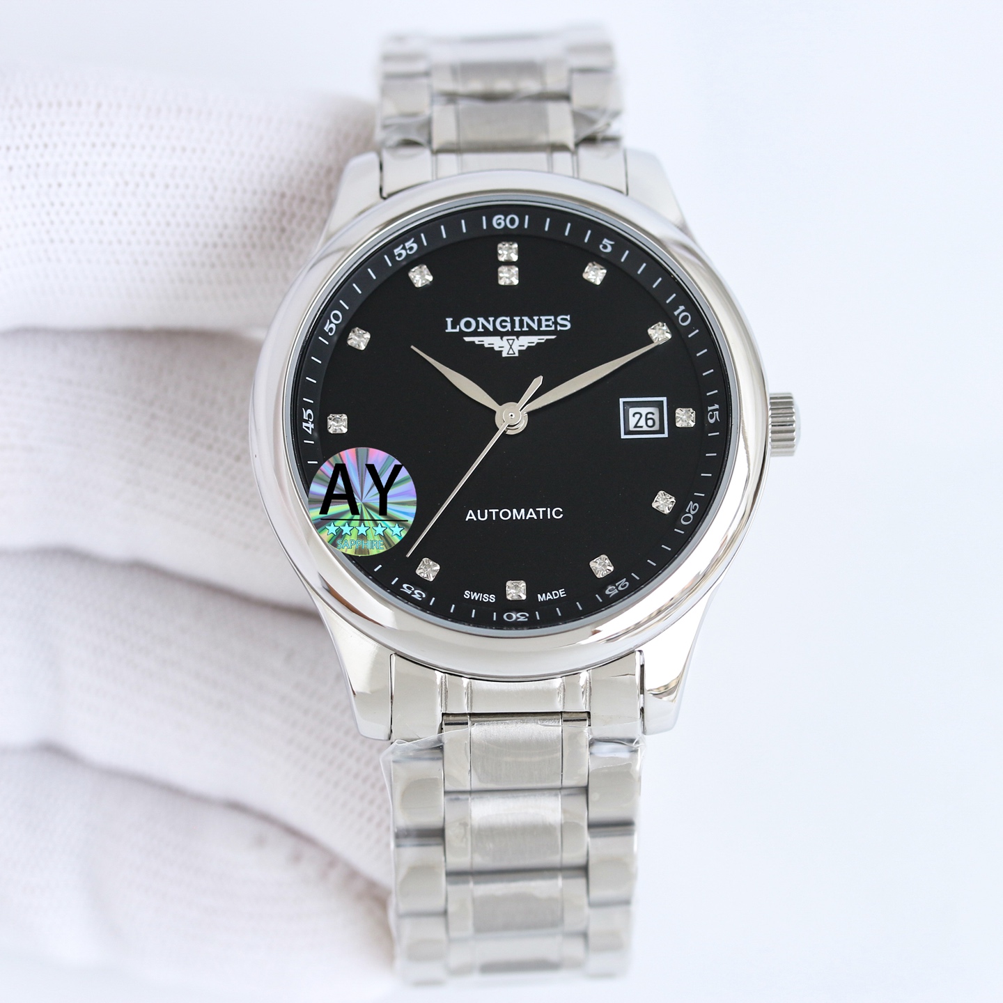 Cartier Wrist Automatic Watch Sapphire Glass Silver Color Stainless Steel Watch Band Netby