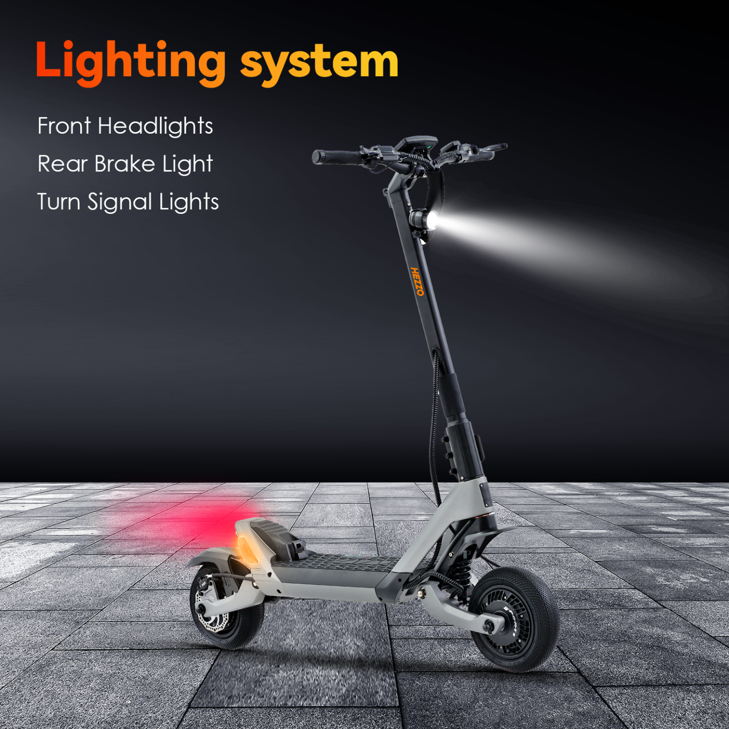 Hezzo F6 Electric Scooter 60V 3200W Dual Motors 23Ah Lithium Battery 43Mph Forged Aluminium Alloy Foldable -HEZZO