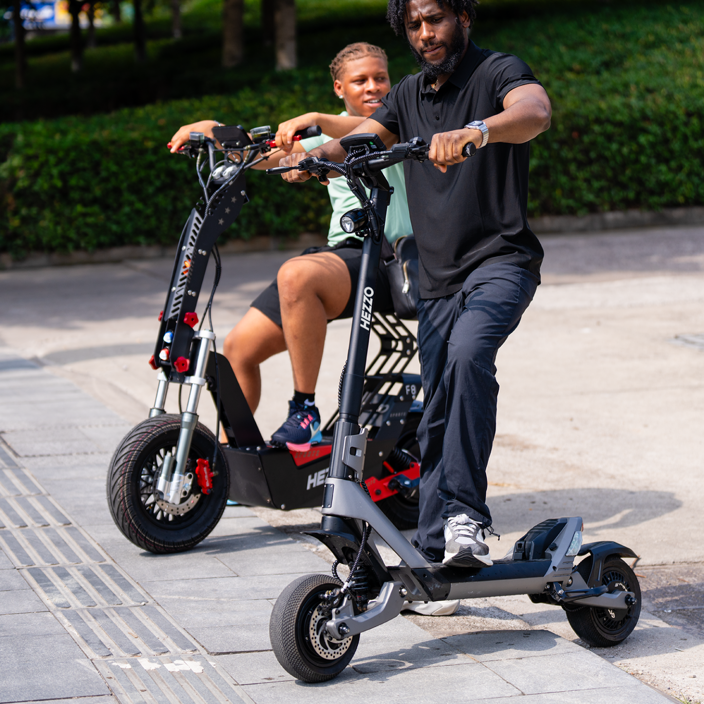 Hezzo F6 Electric Scooter 60V 3200W Dual Motors 23Ah Lithium Battery 43Mph Forged Aluminium Alloy Foldable -HEZZO