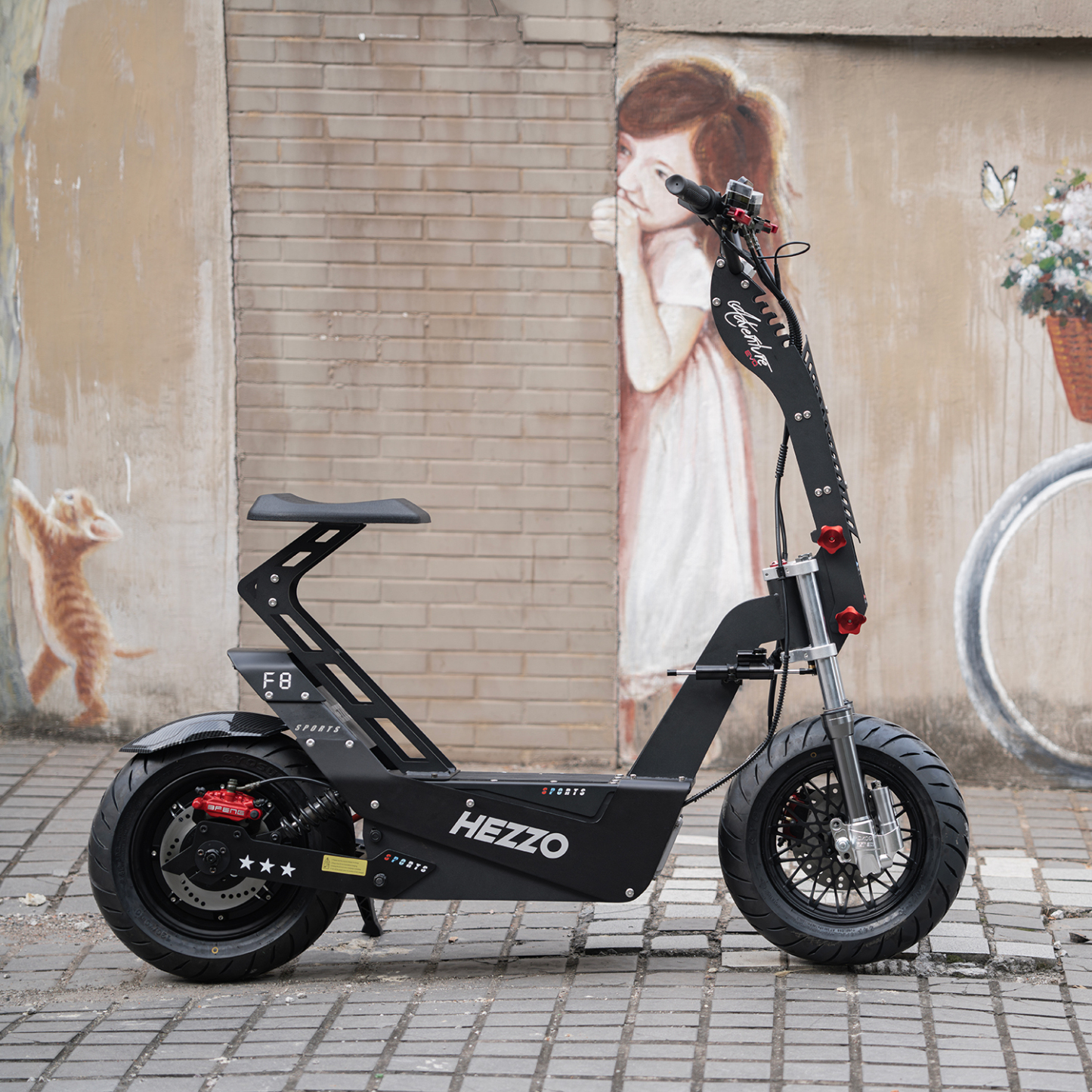 HEZZO 2025 F8 Escooter Mat Black Edition 16Inch Off Road 72V 10000W Foldable Kick Scooter 100Km/h 50Ah 150Km Long Range