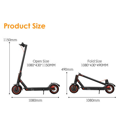 HEZZO HS-04Pro Electric City Scooter 8.5Inch 350W 10.4Ah Long Range Commute Escooter-HEZZO